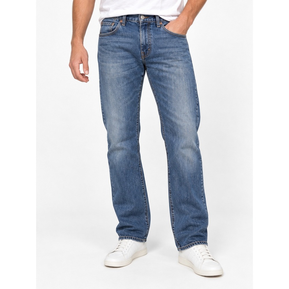 Levis 505 Regular Fit Jeans Mens 38x34 Medium Wash Straight Leg Denim Blue 00505